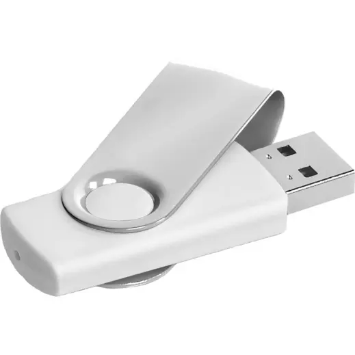 Axis Gyro White Flash Drive Silver